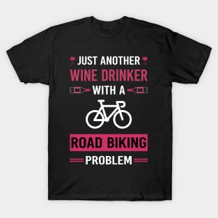 Wine Drinker Road Biking T-Shirt